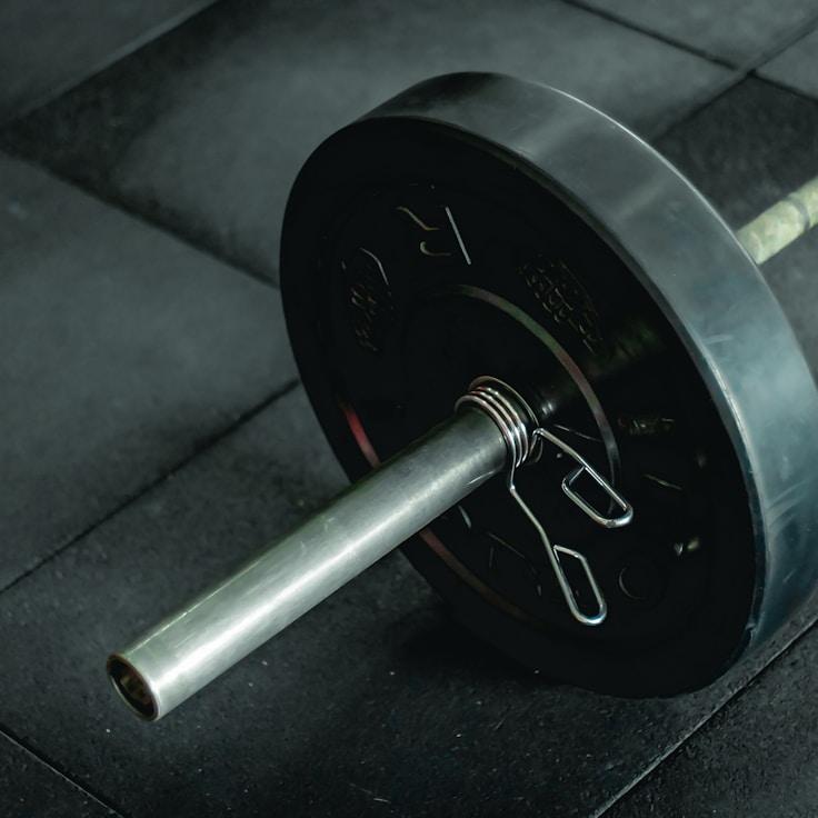 Professional gym interior with weight equipment